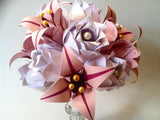 A Dozen Paper Roses With Lilies