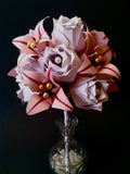 A Dozen Paper Roses With Lilies