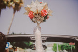 Roses & Music Bridal Bouquet and Boutonniere- Customize with your song & accent colors
