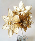 Personalized Anniversary set of 6- handmade paper flower bouquet, traditional 1st anniversary gift