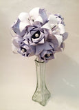 Rose and Lily Bouquet- Your choice of colors, Vase Included