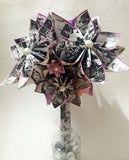 Memory Bouquet- 12 inch bouquet, your family photos, perfect for her, perfect for mom, first anniversary gift, one of a kind origami flowers