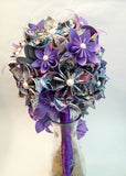 Comic Book Cascading Bouquet- Paper Bouquet, one of a kind origami, Bridal bouquet, kusudama, paper roses & lilies, your color scheme, gift
