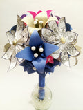 Dr. Who Brides Bouquet- Paper flowers & Lilies, Gallifrey, Origami, bridal bouquet, handmade bouquet, alternative bouquet, nerd, geekery