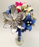 Dr. Who Brides Bouquet- Paper flowers & Lilies, Gallifrey, Origami, bridal bouquet, handmade bouquet, alternative bouquet, nerd, geekery