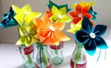 5 Petit Paper Flower Bouquets- made to order with your accent colors