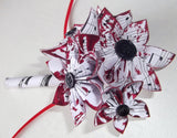 Paper Flower Grooms Boutonniere- 5 Flowers, wedding accessory, groomsmen, wedding, handmade, origami, paper flowers