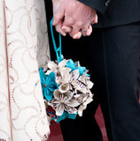 Bridal Flower Pomander- Handmade Wedding Bouquet, Made to order, wedding decoration, Bridal bouquet, origami, one of a kind