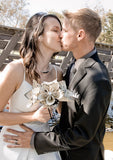 Bridal Bouquet- A Midsummer's Night Dream, 10 inch, 15 paper flowers, handmade, one of a kind, origami, destination wedding