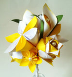 Calla Lily Paper Flower Bouquet- Spring wedding, first anniversary gift, made to order, origami, paper flower, paper rose