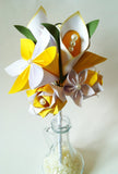 Calla Lily Paper Flower Bouquet- Spring wedding, first anniversary gift, made to order, origami, paper flower, paper rose