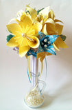 Paper Flower Brides Bouquet- handmade paper flowers, paper lilies, perfect for her, summertime wedding, one of a kind, origami