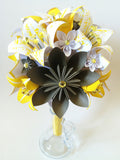 Paper flowers & lilies Bridal bouquet- one of a kind paper flowers, perfect for her wedding, origami, lily, destination wedding