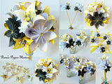 Paper flowers & lilies Bridal bouquet- one of a kind paper flowers, perfect for her wedding, origami, lily, destination wedding