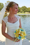 Paper Flower Brides Bouquet- handmade paper flowers, paper lilies, perfect for her, summertime wedding, one of a kind, origami