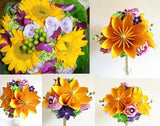 Sunflowers & Roses Paper Bouquet- origami, bouquet recreation, wedding bouquet, bride, bridesmaid, first anniversary