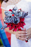 Comic Book Bridal Bouquet- 10 inch diameter, customize your bridal bouquet, origami, alternative bouquet, first anniversary gift