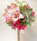 Roses & Lilies custom paper brides bouquet- made to order, one of a kind, origami, paper flowers, alternative bouquet, non traditional