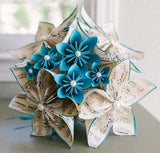 Sheet Music & Comic Book Wedding Package- one of a kind paper flowers, origami bouquets, bride, bridesmaid, grooms boutonniere