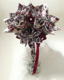 Comic Book Bridal Package- one of a kind origami, custom wedding package, your choice of comic book, brides bouquet, bridesmaid, groom