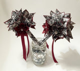 Comic Book Bridal Package- one of a kind origami, custom wedding package, your choice of comic book, brides bouquet, bridesmaid, groom