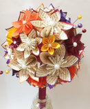 Bridal Bouquet of Paper Flowers- handmade origami, hydrangea, one of a kind, alternative bouquet, fall wedding, anniversary gift