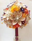 Bridal Bouquet of Paper Flowers- handmade origami, hydrangea, one of a kind, alternative bouquet, fall wedding, anniversary gift