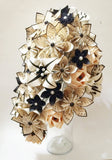 Cascading Bouquet- Paper Bouquet, one of a kind origami, Bridal bouquet, kusudama, paper roses and lilies, your color scheme