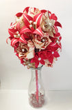 Large Bouquet of Paper Roses, Lilies & Love Origami Flowers- 3 dozen paper flowers, made to order, origami, romantic, first anniversary gift