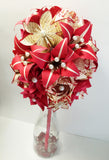 Large Bouquet of Paper Roses, Lilies & Love Origami Flowers- 3 dozen paper flowers, made to order, origami, romantic, first anniversary gift