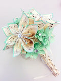 Handmade Sheet Music Bridal Bouquet- 9 inch, 16 flowers, Custom, Origami, wedding party, bridesmaid, one of a kind, made to order