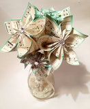 Handmade Sheet Music Bridal Bouquet- 9 inch, 16 flowers, Custom, Origami, wedding party, bridesmaid, one of a kind, made to order