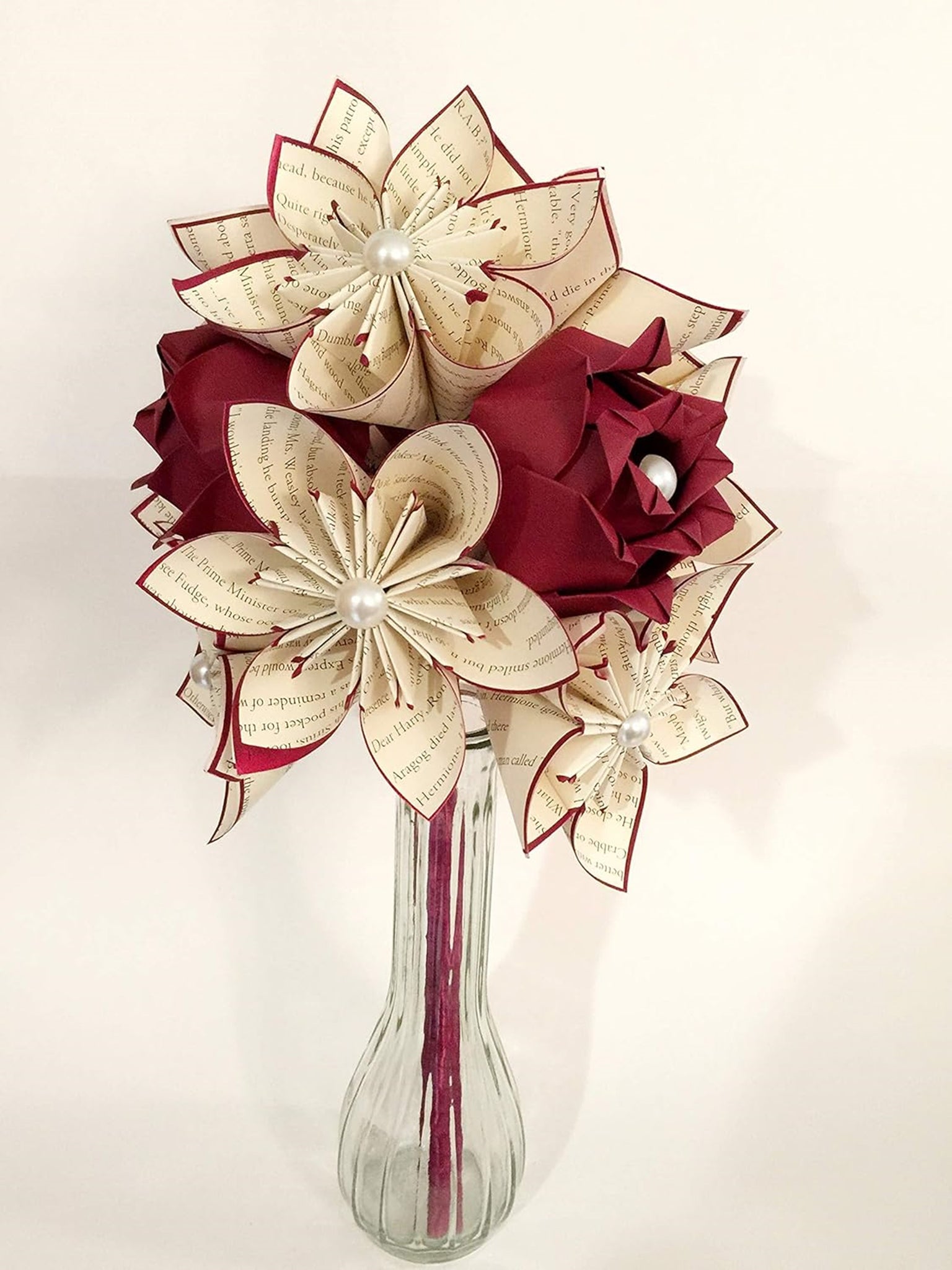 harry potter lily flower ON SALE Harry Potter Paper Flowers & Roses Dozen- Vase Included, one o – Dana's Paper Flowers