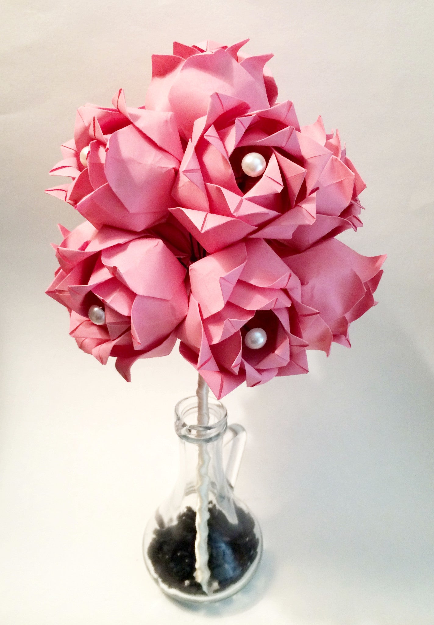 A Dozen Paper Roses- Your choice of colors, traditional first annivers –  Dana's Paper Flowers