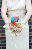 Book Inspired Wedding Package of Paper Flowers- Bouquets, Boutonniees, Centerpieces