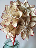 A Dozen "I Love You" Paper Flowers