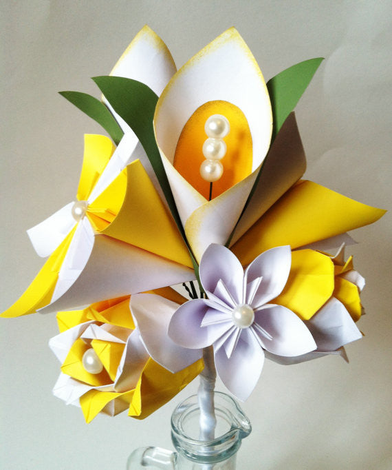 Calla Lily Paper Flower Bouquet – Dana's Paper Flowers