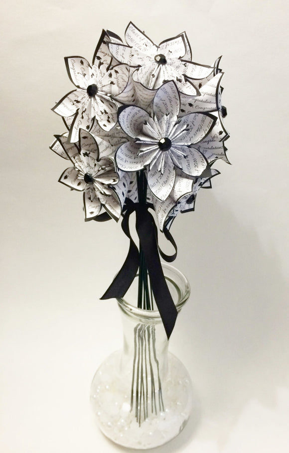 Congrats Grad Gift- Class of 2020 bouquet, one of a kind, congratulations, origami, paper flowers, party decor, college, high school