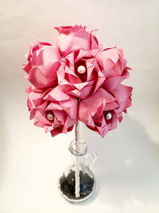 Dozen Paper Roses- Wedding bouquet, first anniversary gift, perfect for her, one of a kind paper roses, alternative, origami, paper flowers
