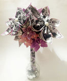 Memory Bouquet- 12 inch bouquet, your family photos, perfect for her, perfect for mom, first anniversary gift, one of a kind origami flowers