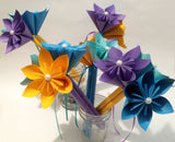 5 Petit Paper Flower Bouquets- made to order with your accent colors