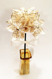Set of 6 I Love You Paper Flowers- Ready To Ship, champagne gold, small bouquet, anniversary gift