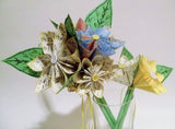 Love Spring Paper Flower Wedding - handmade, made to order, custom, daisy, leaf, bride, groom, bridesmaid, boutonniere, corsage