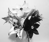 Paper Flower Lily Wedding Bouquet- handmade, one of a kind, made to order, bride, bridesmaid, centerpiece, decoration