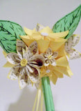 Love Paper Daisy Bridesmaid Bouquet- handmade, origami, paper flower, made to order, one of a kind, spring bride