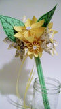 Love Paper Daisy Bridesmaid Bouquet- handmade, origami, paper flower, made to order, one of a kind, spring bride