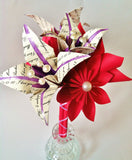 Personalized lilies & flowers Bouquet- 1st anniversary gift, paper flower bouquet, one of a kind, made to order, gifts for her