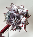 Paper flowers & Butterfly Bridesmaid Bouquet- 7 inch, one of a kind origami, destination wedding, alternative bouquet