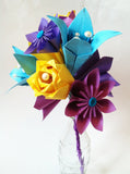 Paper Flower Spring Dozen- 1st anniversary gift, Paper rose, lilies, butterfly, customize, made to order, wedding bouquet, origami