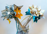 Petit Paper Bouquet Wedding Centerpieces- Set of 10, handmade, made to order, Roald Dahl, origami